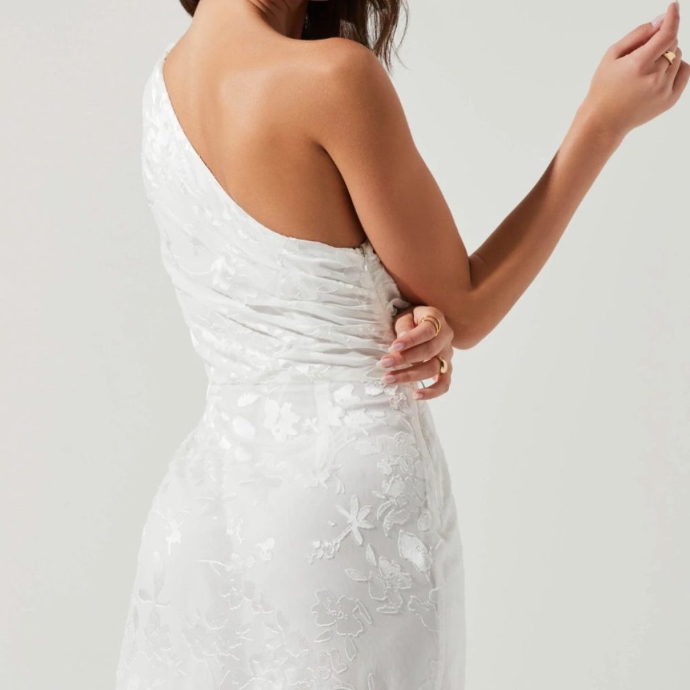 Santorini One Shoulder Floral Midi Dress - Picture 3 of 8